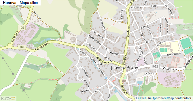 Husova - mapa ulice