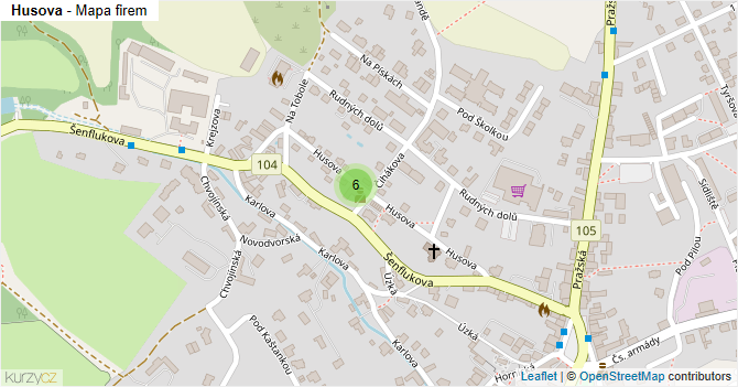 Husova - mapa firem