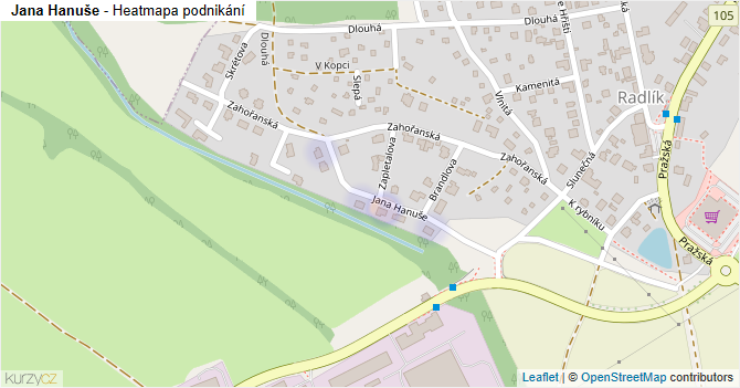 Jana Hanuše - mapa podnikání