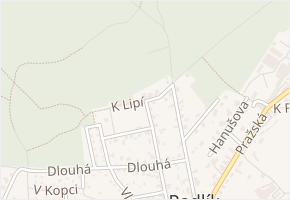 K Lipí v obci Jílové u Prahy - mapa ulice