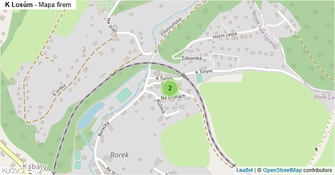 K Losům - mapa firem