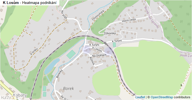 K Losům - mapa podnikání