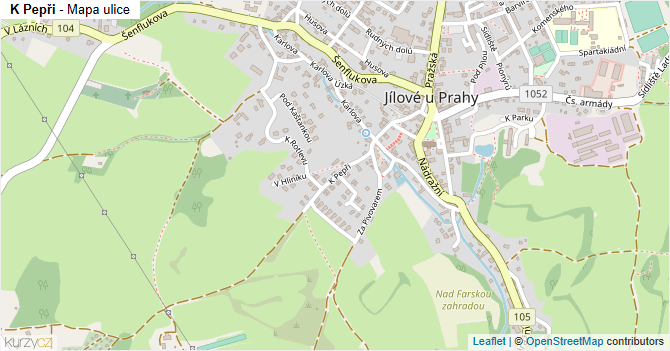 K Pepři - mapa ulice
