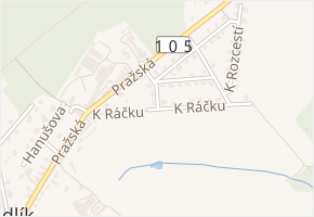 K Ráčku v obci Jílové u Prahy - mapa ulice