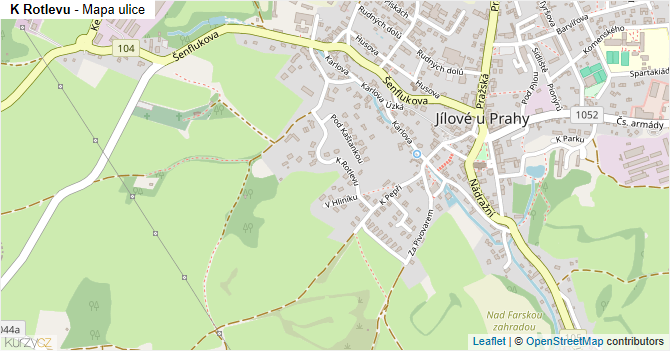 K Rotlevu - mapa ulice
