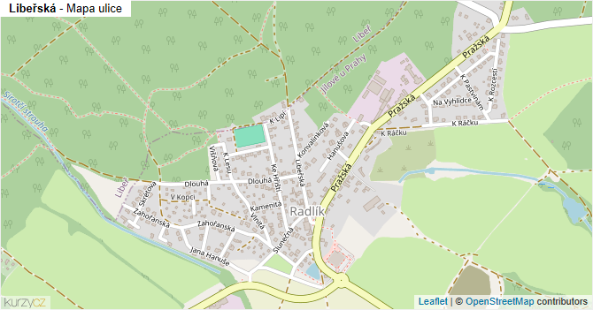 Libeřská - mapa ulice