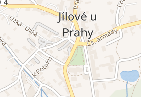 Masarykovo náměstí v obci Jílové u Prahy - mapa ulice