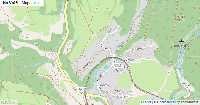 Na Vráži - mapa ulice
