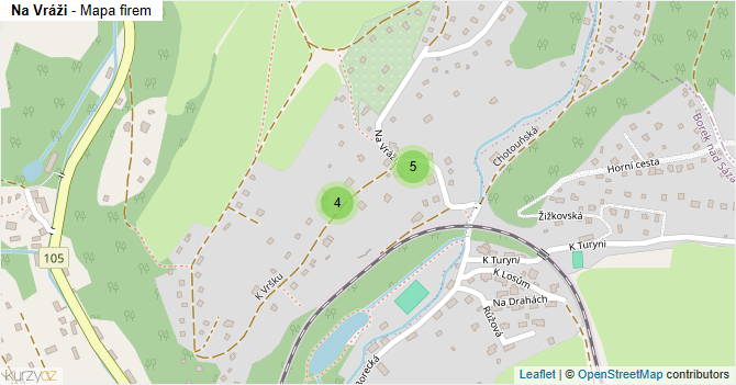 Na Vráži - mapa firem