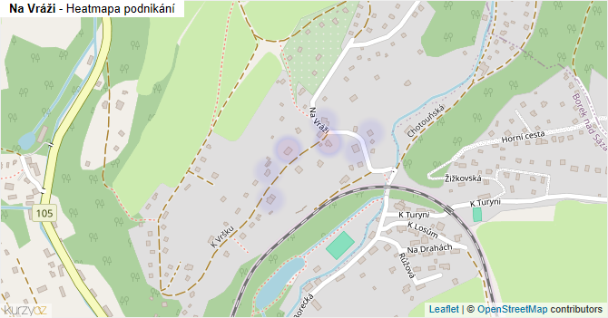 Na Vráži - mapa podnikání