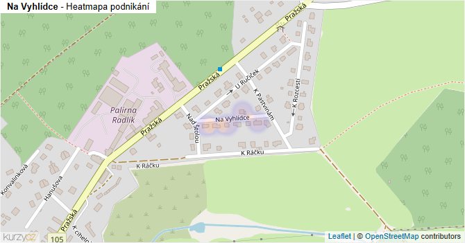 Na Vyhlídce - mapa podnikání