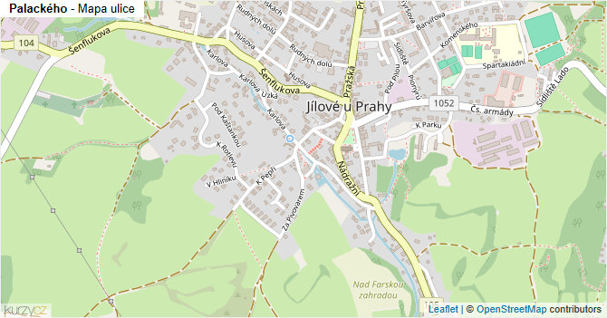 Palackého - mapa ulice