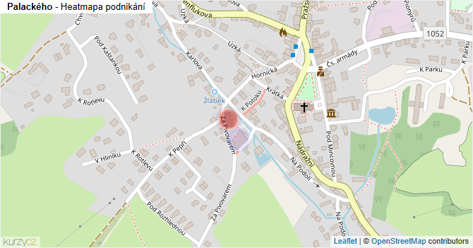Palackého - mapa podnikání