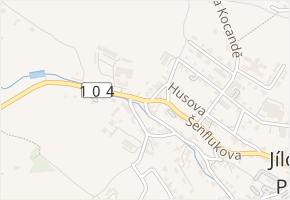 Šenflukova v obci Jílové u Prahy - mapa ulice