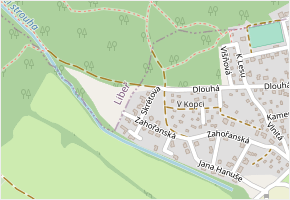 Skrétova v obci Jílové u Prahy - mapa ulice