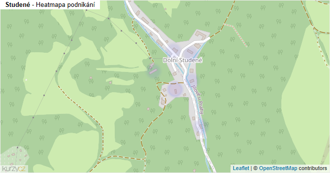 Studené - mapa podnikání