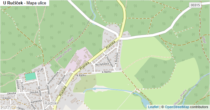 U Ručiček - mapa ulice