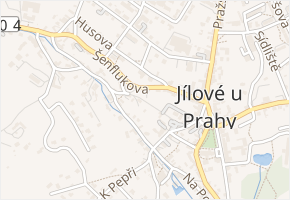Úzká v obci Jílové u Prahy - mapa ulice