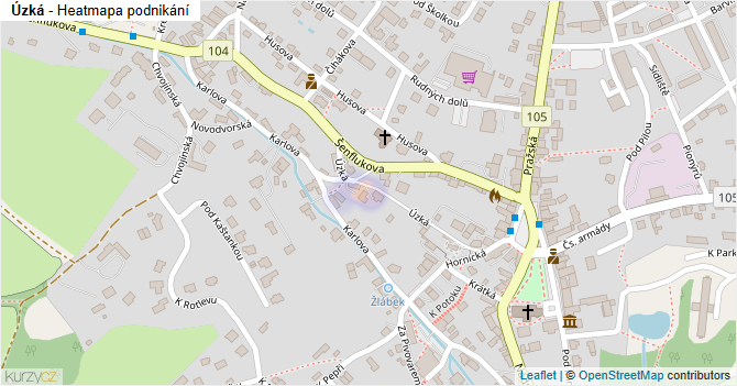 Úzká - mapa podnikání