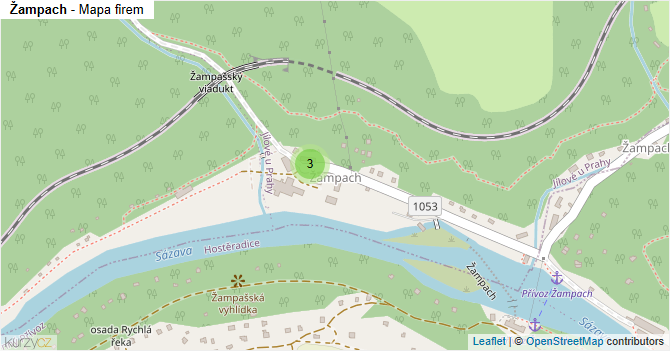 Žampach - mapa firem