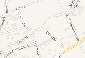 Dlouhá v obci Jílové - mapa ulice