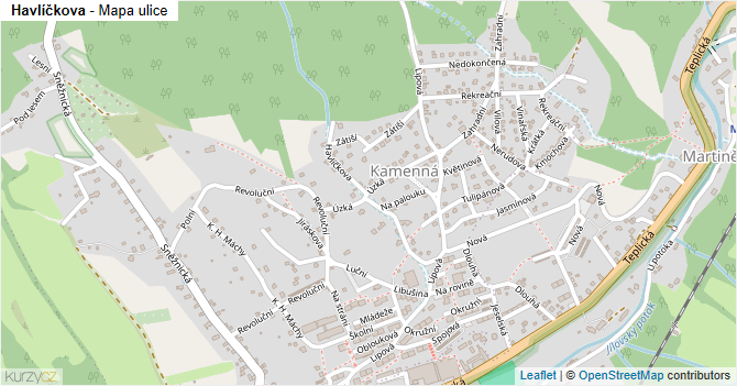 Havlíčkova - mapa ulice