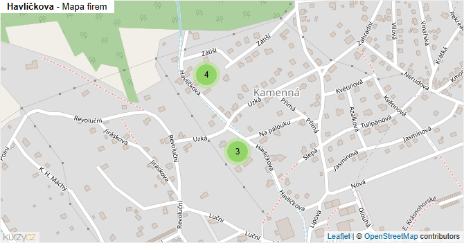 Havlíčkova - mapa firem