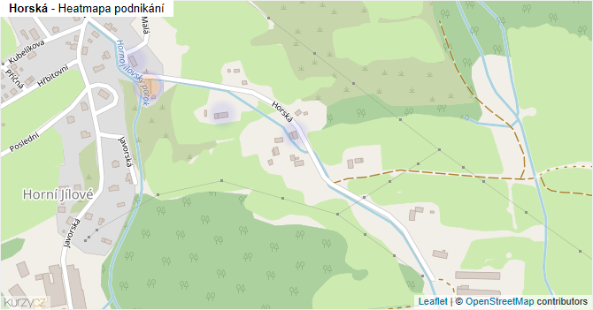 Horská - mapa podnikání