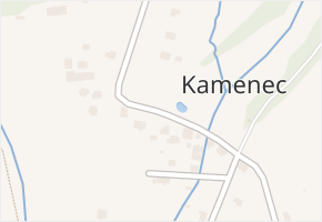 Kamenec v obci Jílové - mapa části obce