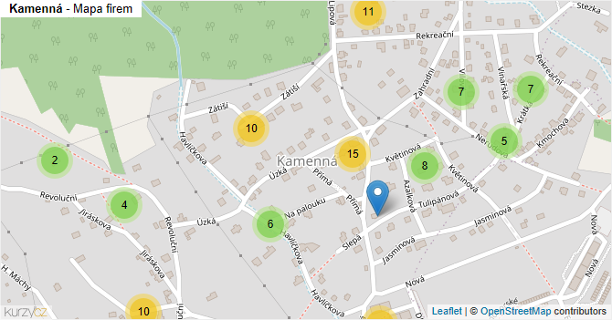 Kamenná - mapa firem