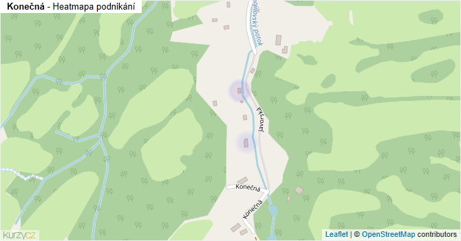 Konečná - mapa podnikání