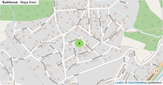 Květinová - mapa firem