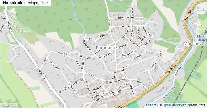 Na palouku - mapa ulice