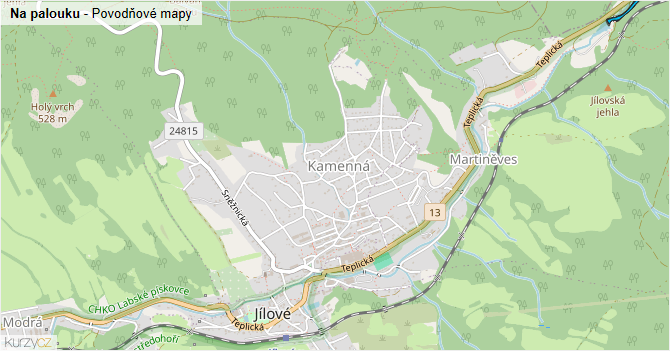 Na palouku - záplavové mapy stoleté vody