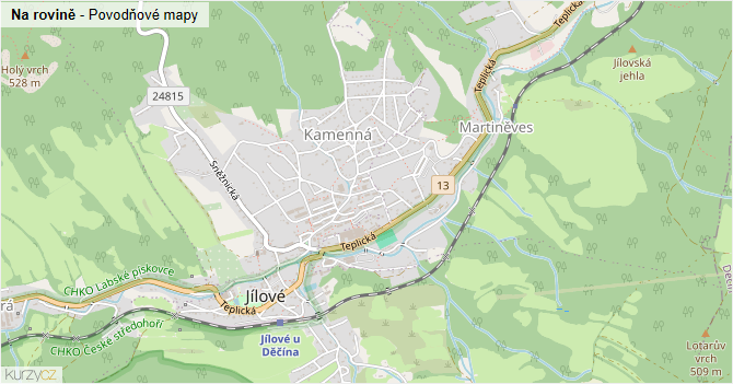 Na rovině - záplavové mapy stoleté vody