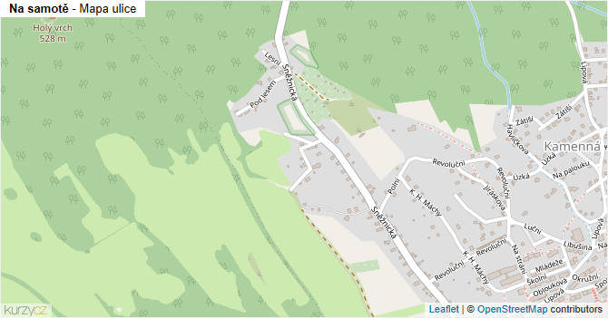 Na samotě - mapa ulice