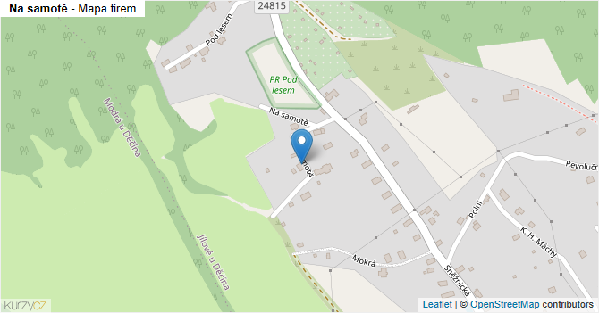 Na samotě - mapa firem