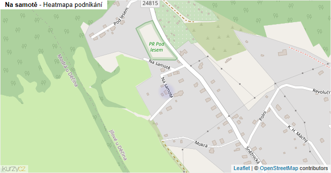 Na samotě - mapa podnikání