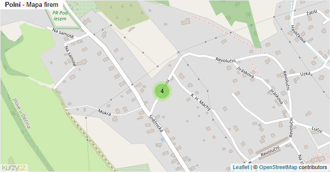 Polní - mapa firem