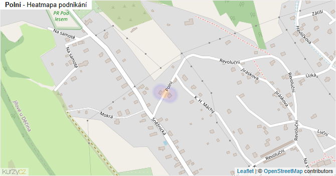 Polní - mapa podnikání