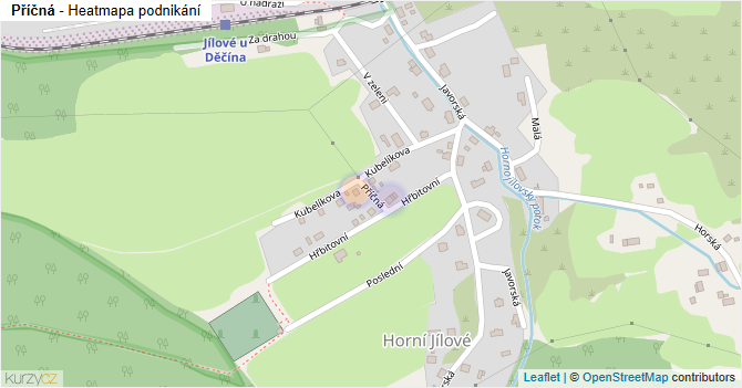Příčná - mapa podnikání