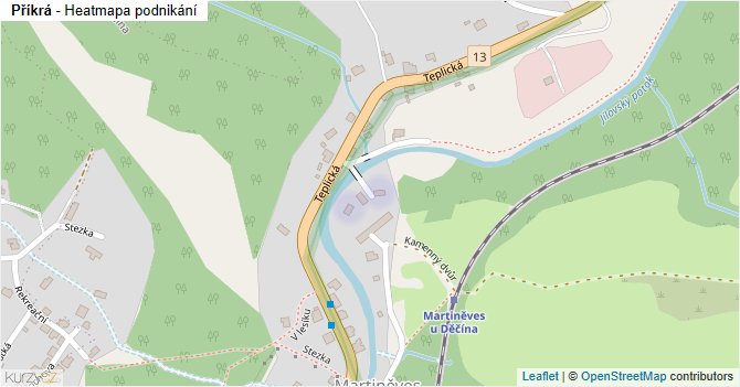 Příkrá - mapa podnikání