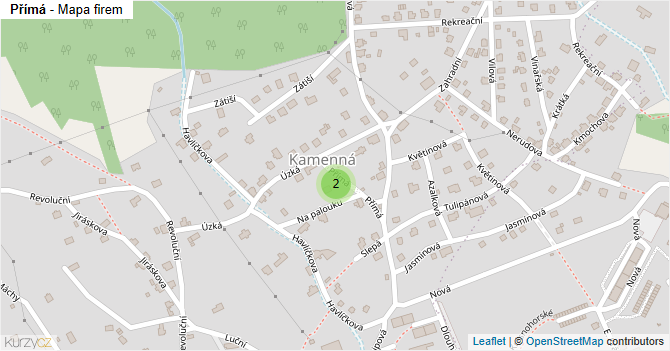 Přímá - mapa firem