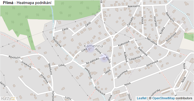 Přímá - mapa podnikání