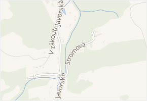 Stromová v obci Jílové - mapa ulice