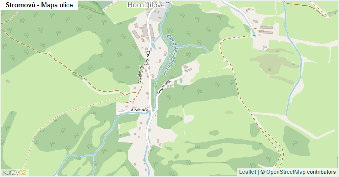 Stromová - mapa ulice