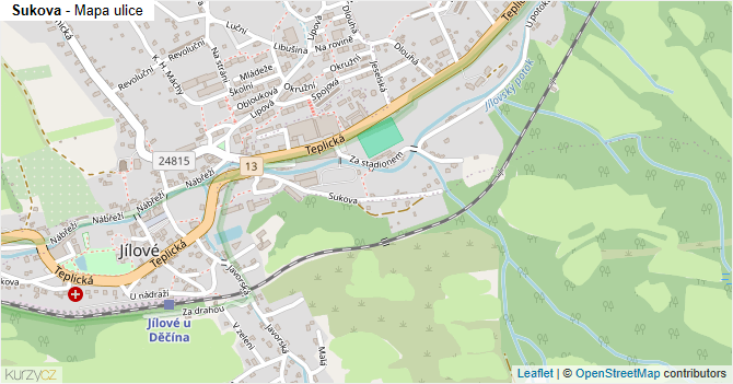 Sukova - mapa ulice