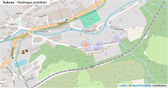 Sukova - mapa podnikání