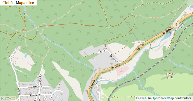 Tichá - mapa ulice