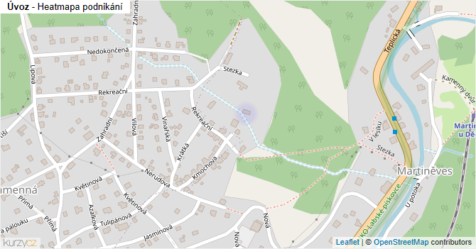 Úvoz - mapa podnikání